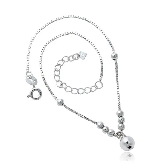 Fashion Design women 925 Sterling Silver Jewelry Bell Anklet High Quality Foot Chain
Fashion Design women 925 Sterling Silver Jewelry Bell Anklet High Quality Foot Chain