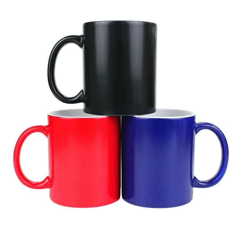 11oz Sublimation Blank Heat Transfer Magic Matte Gloosy Black Heat Color Changing Ceramic Coffee Mug, Red, black, blue
11oz Sublimation Blank Heat Transfer Magic Matte Gloosy Black Heat Color Changing Ceramic Coffee Mug, Red, black, blue