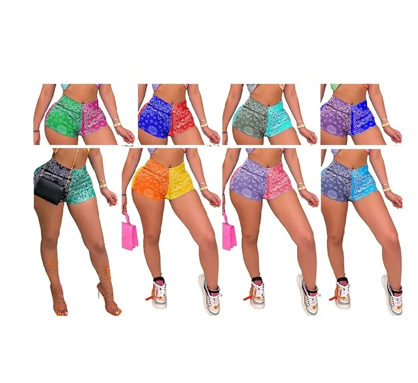 Summer 2021 Fashionable casual streetwear patchwork printing bandana short pants for women
Summer 2021 Fashionable casual streetwear patchwork printing bandana short pants for women