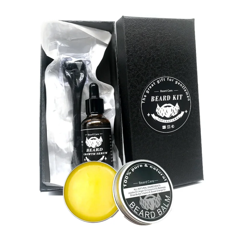 Men's Oil Products Balm Grow Set 4 Pcs Men Hair Beard Care Growth Kit With Beard Roller
Men's Oil Products Balm Grow Set 4 Pcs Men Hair Beard Care Growth Kit With Beard Roller