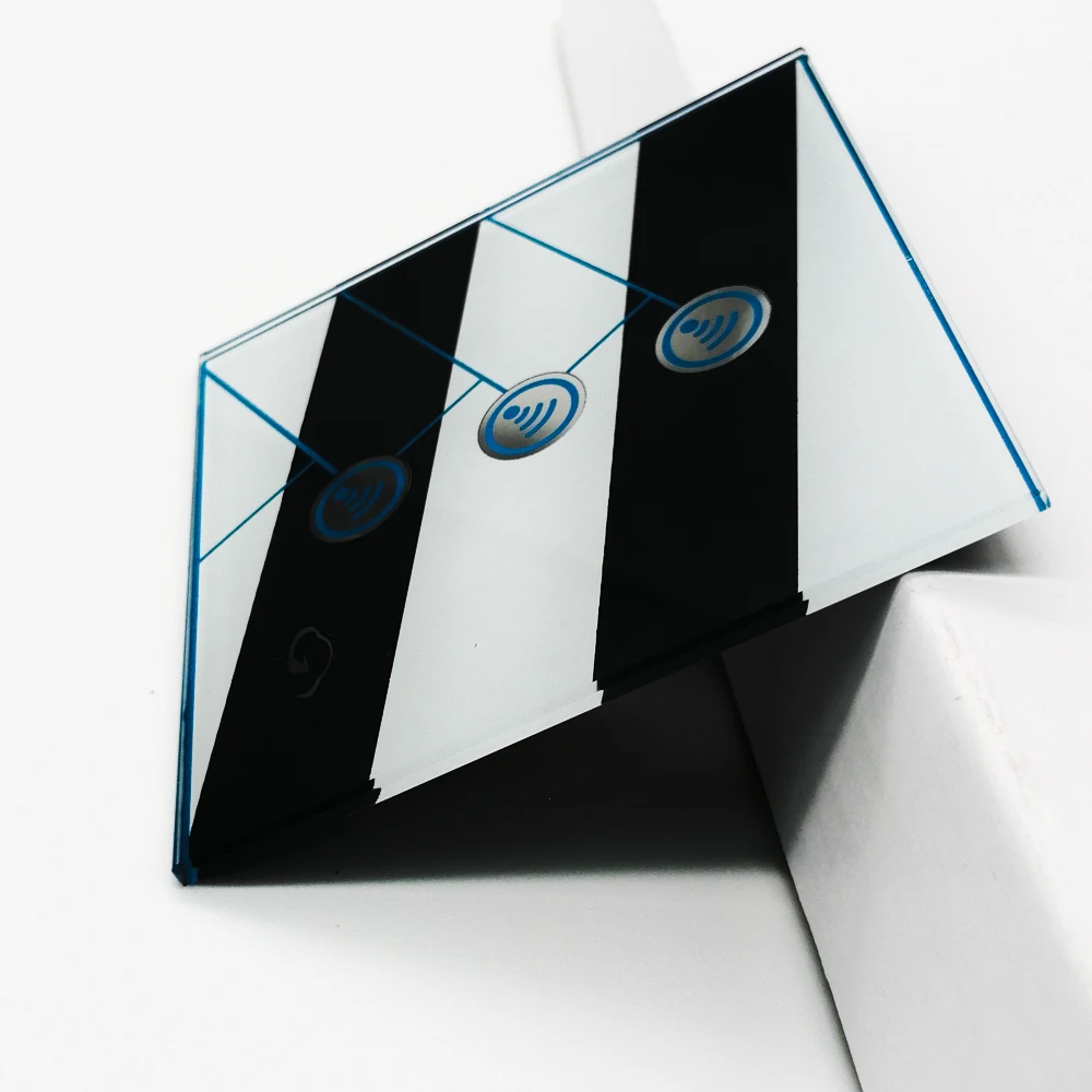 Glass Factory Supplier Custom Electric Switch Panel Touched Teampered Glass Panel