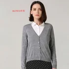 Knitwear V-neck Cashmere Wool Cardigan Sweater For Women