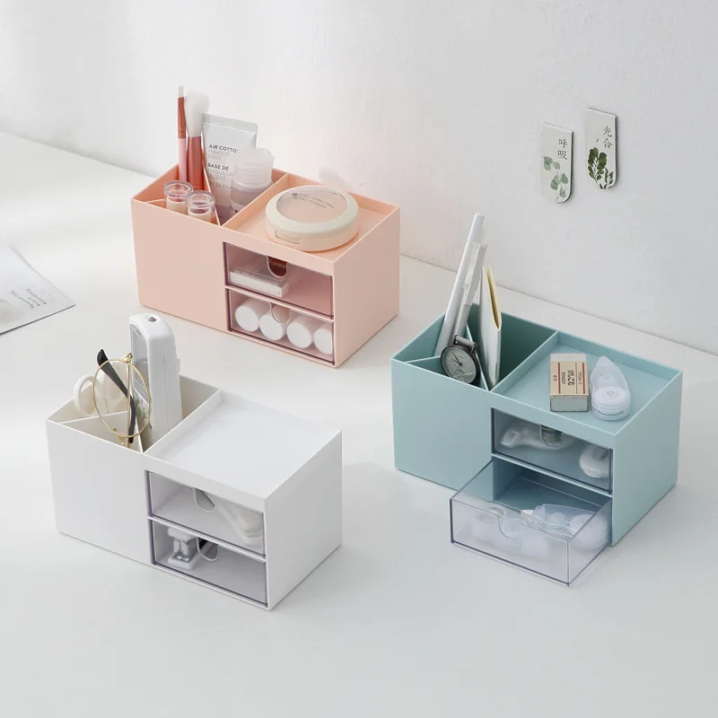 Cute Makeup Storage Box Drawer Type Desktop Household Items Plastic Simple Nordic Jewelry And Cosmetics Storage Holders Cases, White,blue,pink
Cute Makeup Storage Box Drawer Type Desktop Household Items Plastic Simple Nordic Jewelry And Cosmetics Storage Holders Cases, White,blue,pink