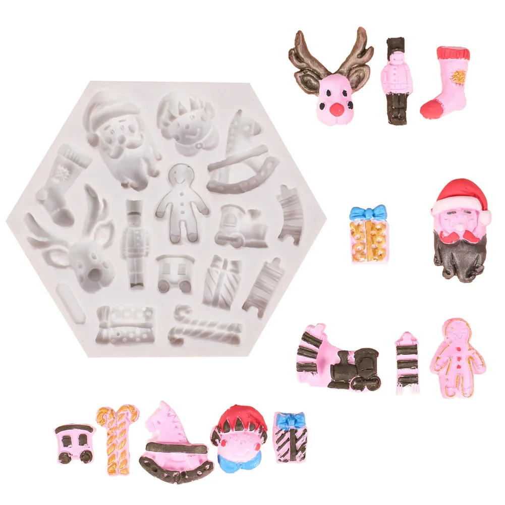 Manufacturer supply fun diy children santa fondant silicone mold christmas house chocolate cake decoration tool, White
Manufacturer supply fun diy children santa fondant silicone mold christmas house chocolate cake decoration tool, White