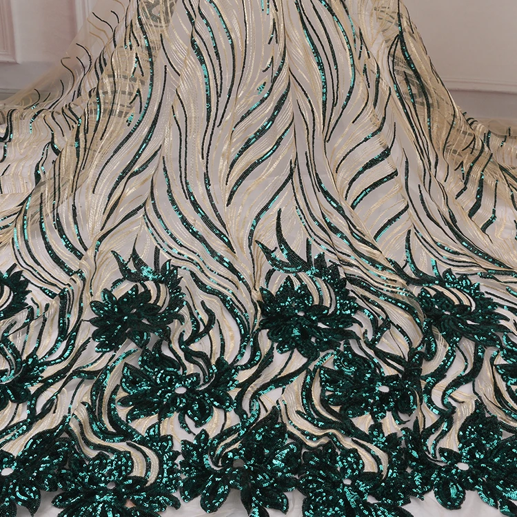 High Quality Guangzhou French Popular Bridal Gold/Green Net Mesh Tulle Shining Embroidered Wedding Dresses Sequins Lace Fabric
High Quality Guangzhou French Popular Bridal Gold/Green Net Mesh Tulle Shining Embroidered Wedding Dresses Sequins Lace Fabric