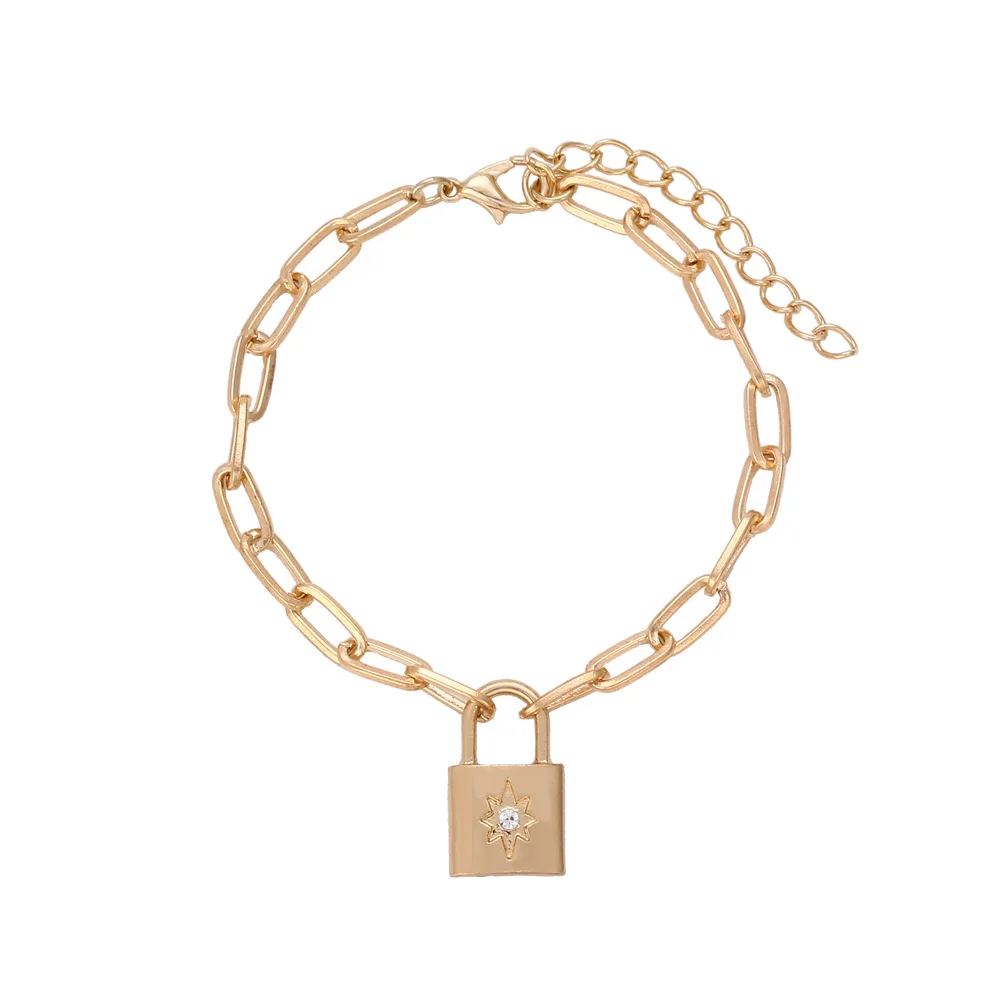Fashion Hip-Hop Metal Chain Lock Bracelet Amazon Simple Punk Style Hand Decoration For Men And Women
Fashion Hip-Hop Metal Chain Lock Bracelet Amazon Simple Punk Style Hand Decoration For Men And Women