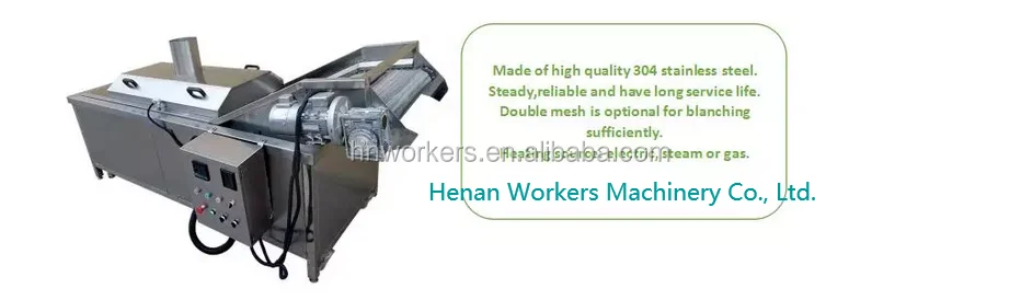 Fully automatic function for cooking machine steamer vegetable blanching machine