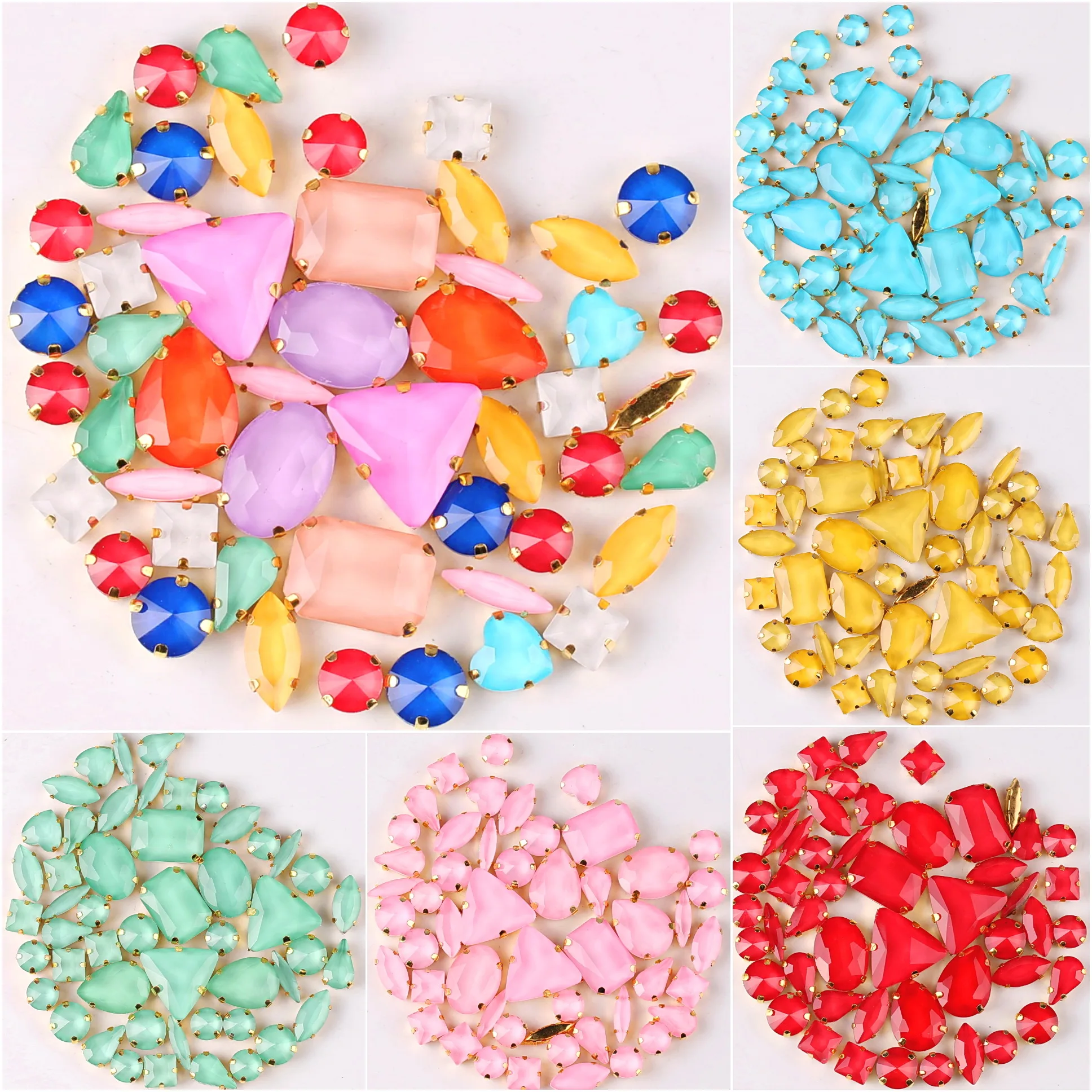 50Pcs/Bag Golden Claw Setting 11 Shapes Mix Jelly Colors Glass Crystal Sewing Rhinestone
50Pcs/Bag Golden Claw Setting 11 Shapes Mix Jelly Colors Glass Crystal Sewing Rhinestone