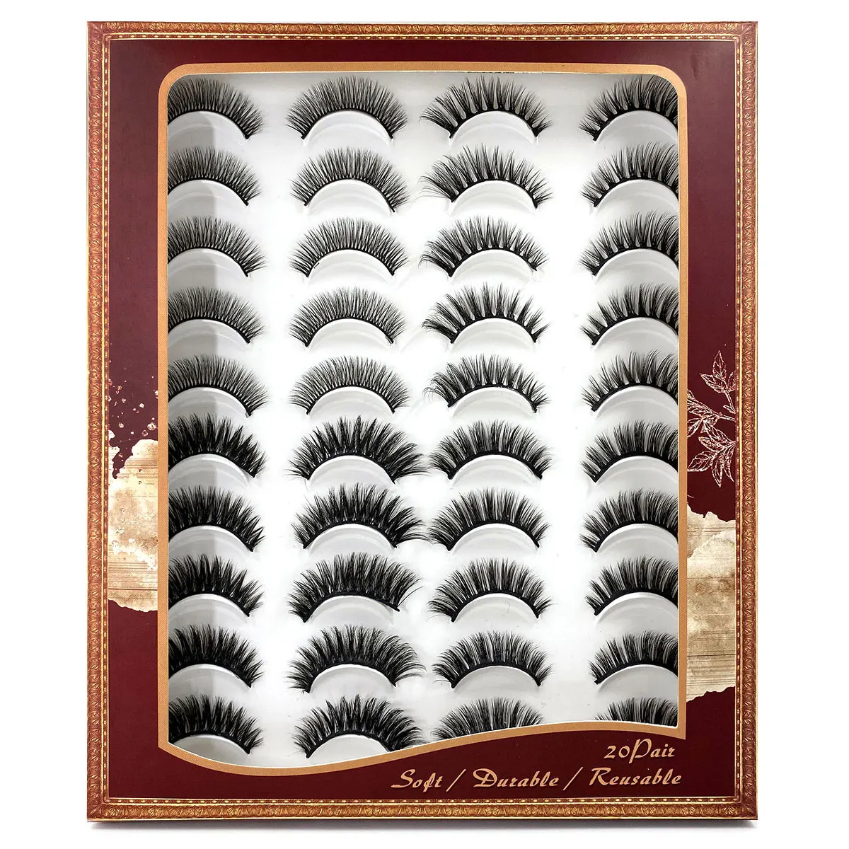 

Flash girl wholesale The most popular mix 4 models 20 pairs per set eyelashes 20pairs/box 3D faux mink eyelashes with Gift box