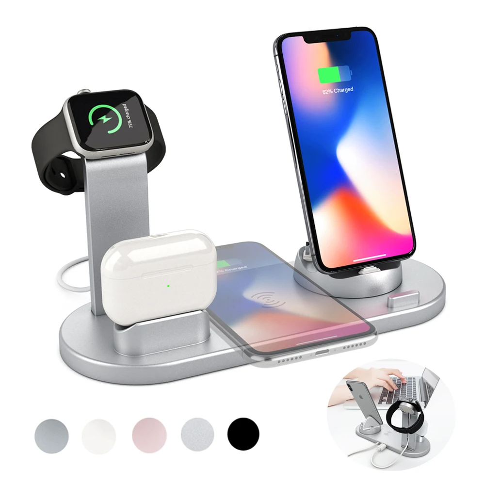 Whoesale 10W 3 in 1 Fast Wireless Charger Wireless Phone Chargers Stand For iPhone 12 For Phone For AirPods For iWatch Holder, Black, white, silver,gray,rose gold
Whoesale 10W 3 in 1 Fast Wireless Charger Wireless Phone Chargers Stand For iPhone 12 For Phone For AirPods For iWatch Holder, Black, white, silver,gray,rose gold