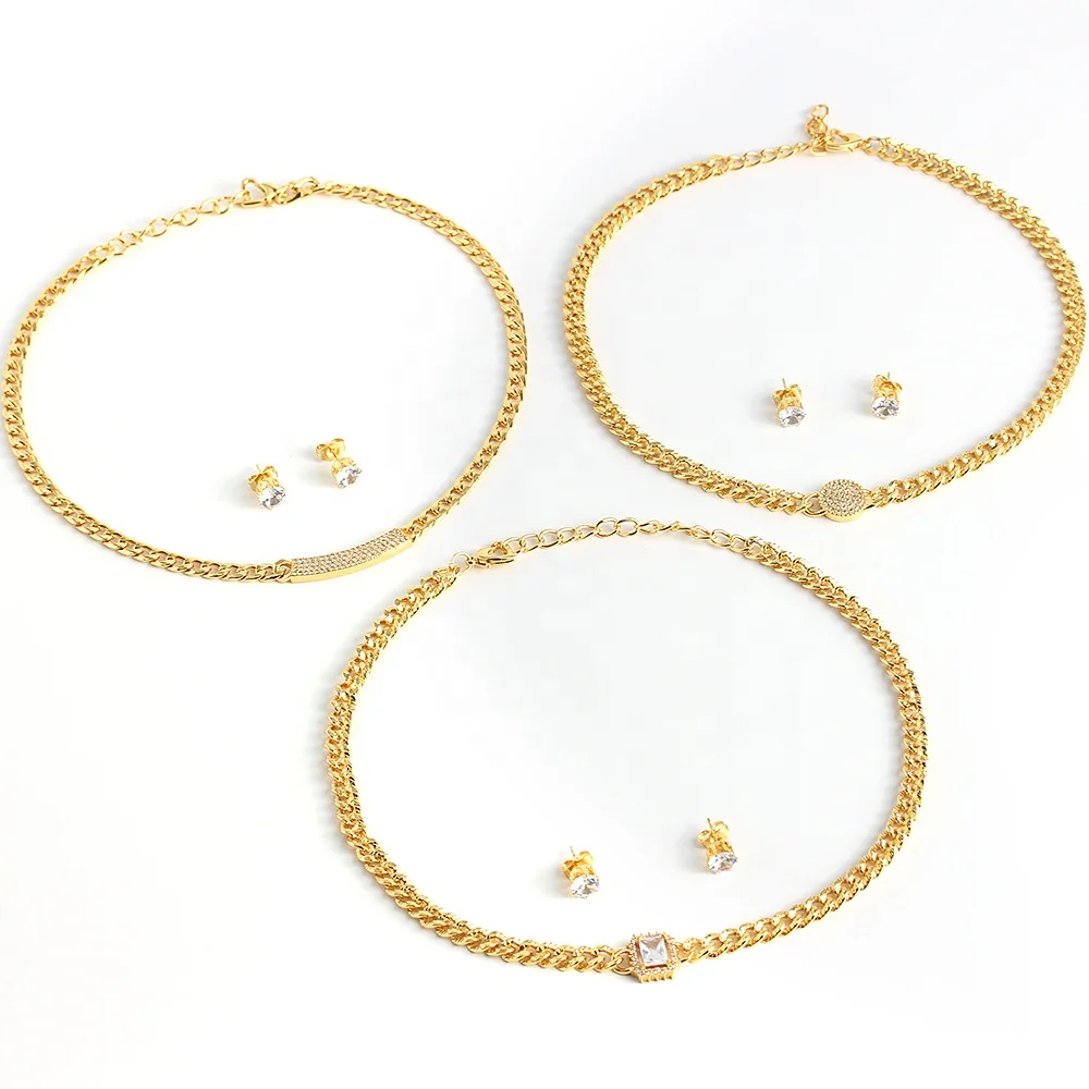 Wedding Necklace Earring Sets Bridal Women Fashion Elegant Party Gifts gold plated Jewelry Sets
Wedding Necklace Earring Sets Bridal Women Fashion Elegant Party Gifts gold plated Jewelry Sets