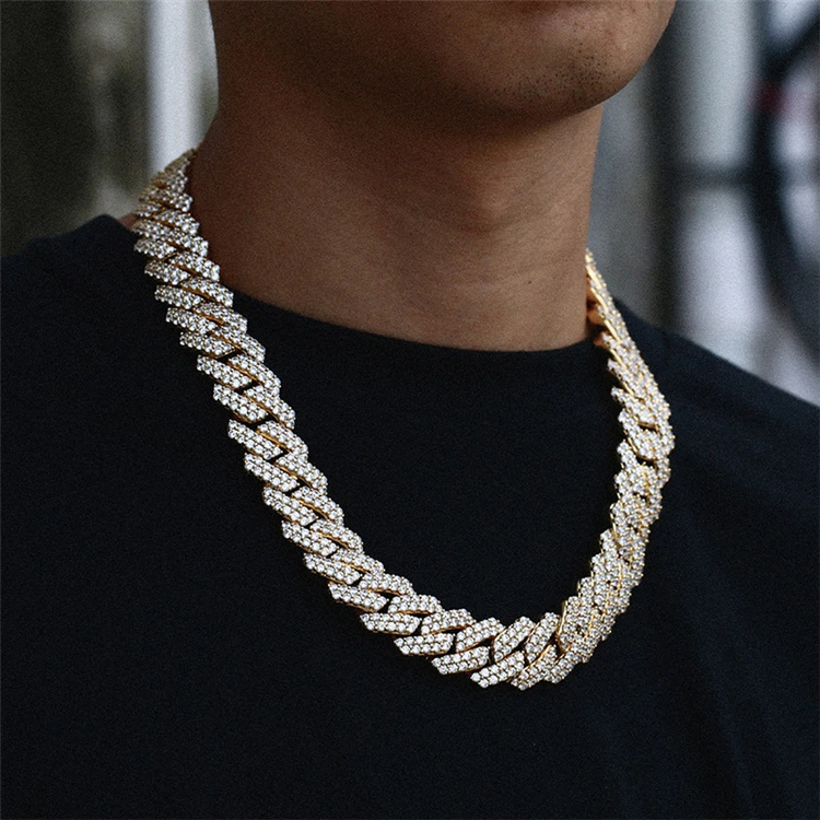 Hip Hop 20mm CZ Cuban Chain Silver Gold Necklace Bracelet Diamond Cuban Link Chain Men Women, Gold/silver/rose gold
Hip Hop 20mm CZ Cuban Chain Silver Gold Necklace Bracelet Diamond Cuban Link Chain Men Women, Gold/silver/rose gold