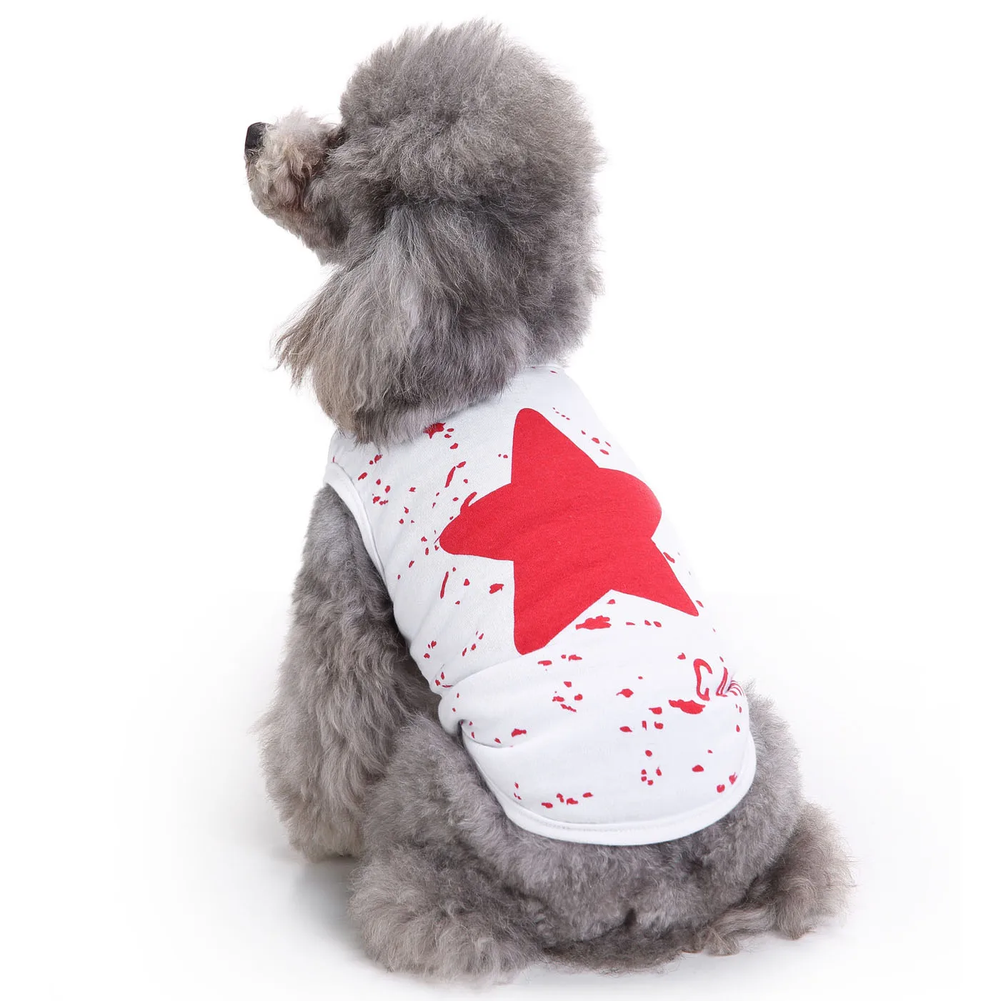 Personalized Summer Star Pattern White Pet Clothes Bulk Dog T shirt Pet Vests, Black
Personalized Summer Star Pattern White Pet Clothes Bulk Dog T shirt Pet Vests, Black