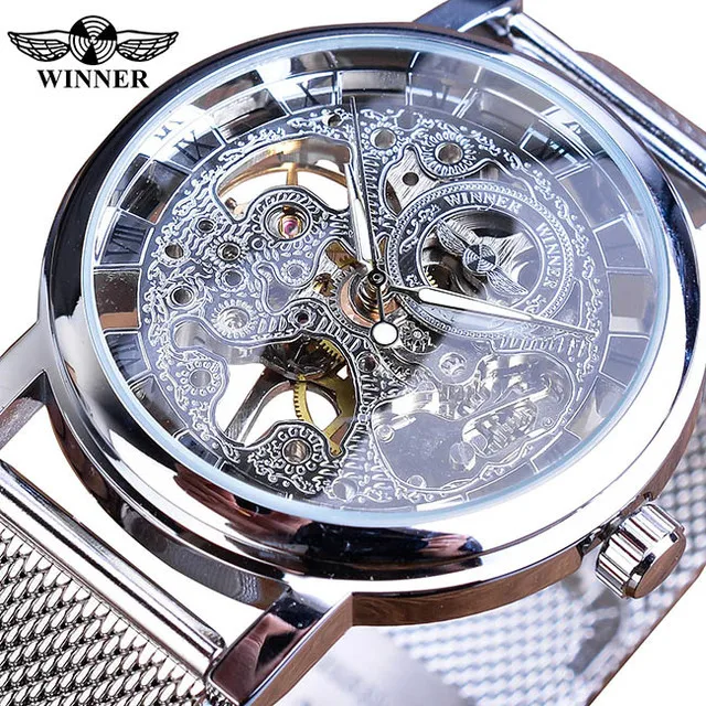Winner Watch Skeleton Mechanical Stainless Steel Waterproof Clock Luminous Automatic Man Watches for Men custom logo Wristwatch
Winner Watch Skeleton Mechanical Stainless Steel Waterproof Clock Luminous Automatic Man Watches for Men custom logo Wristwatch