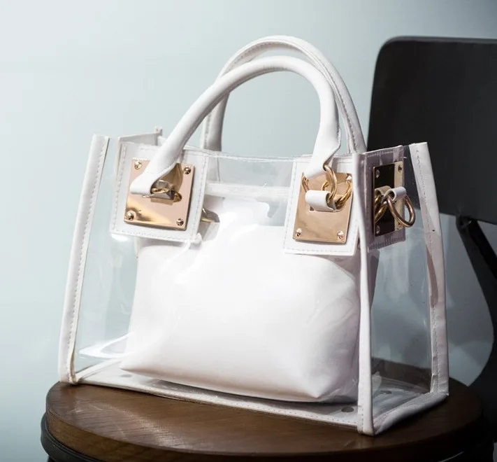 2021 new design High quality wholesale Custom printed waterproof portable pvc clear women handbag transparent tote bag
2021 new design High quality wholesale Custom printed waterproof portable pvc clear women handbag transparent tote bag