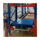 Heavy duty high density radio shuttle electric mobile warehouse pallet rack