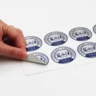 Custom logo printed label round sticker metallic private logo printing sticker