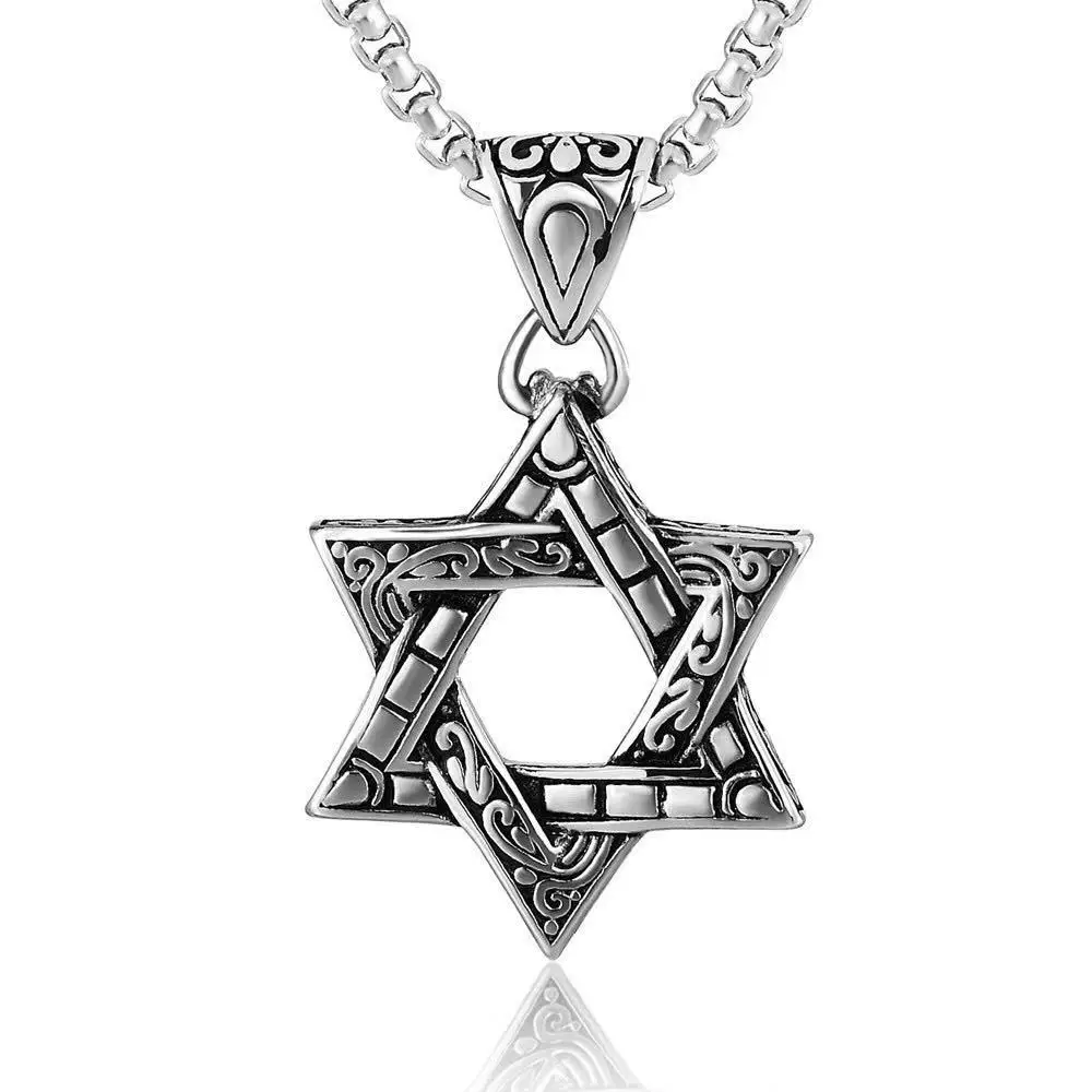 Star hip hop hollow out retro stainless steel necklace trendy men's trendy women's fashion necklace six pointed star Pendant
Star hip hop hollow out retro stainless steel necklace trendy men's trendy women's fashion necklace six pointed star Pendant