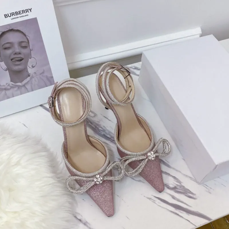 Bowknot rhinestone sandals women 2021 new color matching snake ring high heels pointed toe flashing diamond fairy wedding shoes, As picture
Bowknot rhinestone sandals women 2021 new color matching snake ring high heels pointed toe flashing diamond fairy wedding shoes, As picture