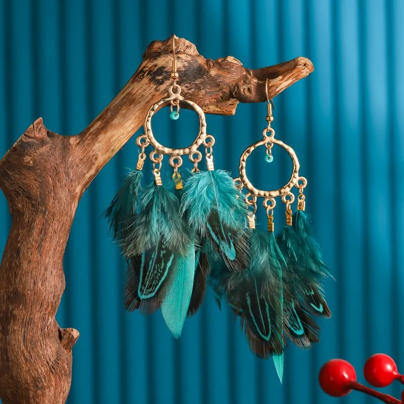 Summer Earrings Gold Plated Gold Colorful Feather Jewelry Fashion Tassel Women Earring
Summer Earrings Gold Plated Gold Colorful Feather Jewelry Fashion Tassel Women Earring