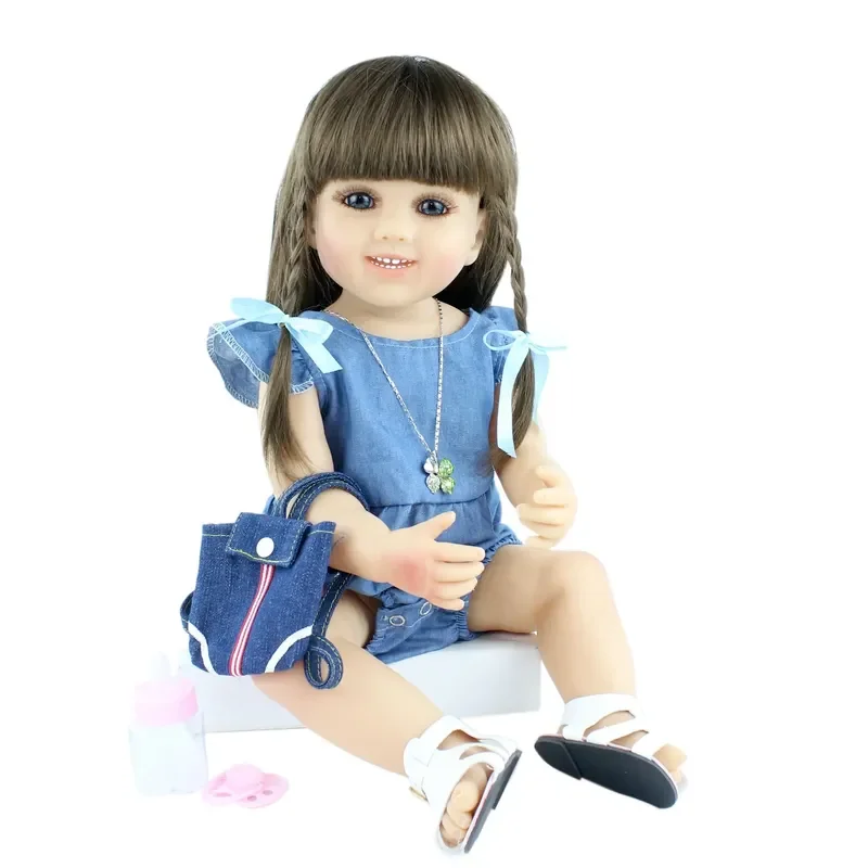 22" Full Silicone Reborn Baby Dolls Toy Lovely Princess Toddler Smile Girl Long Hair
22" Full Silicone Reborn Baby Dolls Toy Lovely Princess Toddler Smile Girl Long Hair