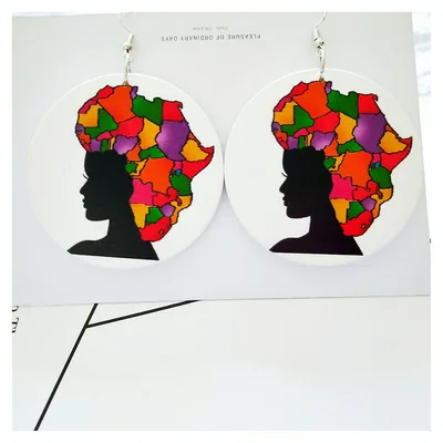 Wholesale Traditional Ethnic Lady Head Wrap Profile Wood Dangle Earrings African Women Head Colorful Painted Drop Earring
Wholesale Traditional Ethnic Lady Head Wrap Profile Wood Dangle Earrings African Women Head Colorful Painted Drop Earring