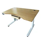 Bamboo lifting table ,office desktop with drawer, electric height adjustable tabletop,18years factory