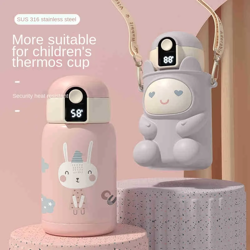 Smart Thermal insulation bottle 316Stainless steel Children cup cute good-looking plus cup cover Cup with straw
Smart Thermal insulation bottle 316Stainless steel Children cup cute good-looking plus cup cover Cup with straw