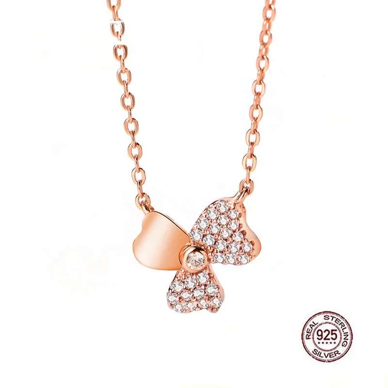 925 sterling silver rose gold flower three leaf clover rose gold pendant necklace
925 sterling silver rose gold flower three leaf clover rose gold pendant necklace