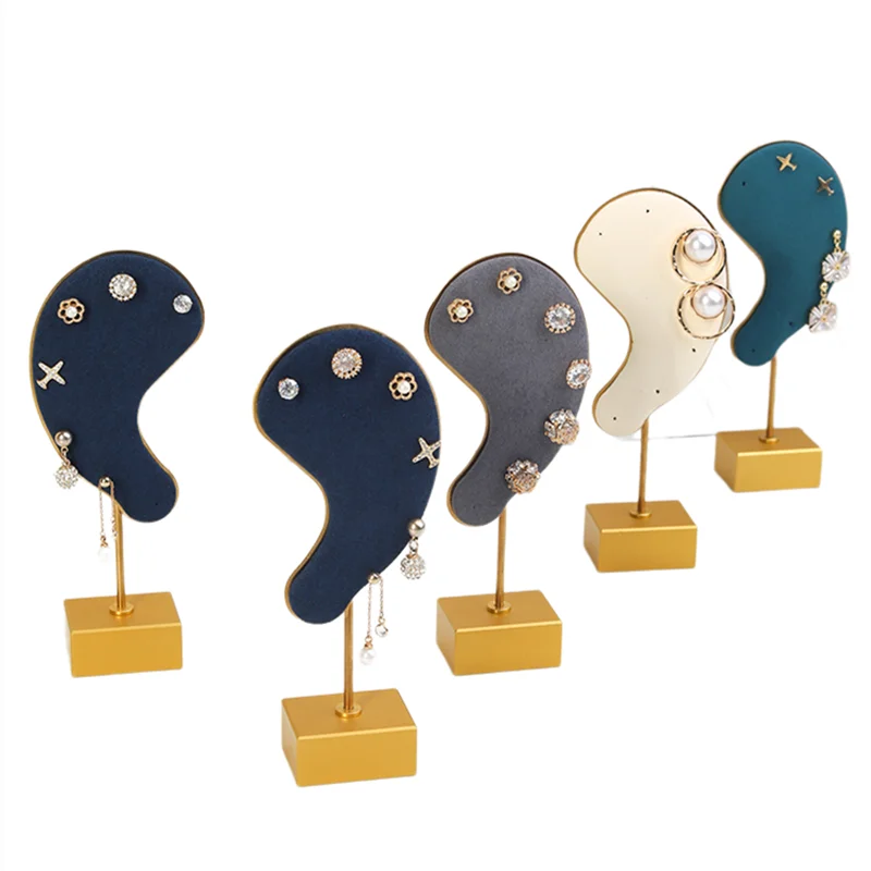 Cute ear shaped metal ultrafine fiber earring holder in stock earring display stand
Cute ear shaped metal ultrafine fiber earring holder in stock earring display stand