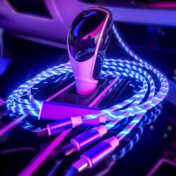 Streamer Data Cable Fast Charging Line Three in one one to three data lines Micro Type c for ipone
Streamer Data Cable Fast Charging Line Three in one one to three data lines Micro Type c for ipone