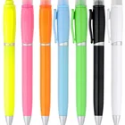 Factory Custom Cheap Plastic Highlighter Fluent Ballpoint Writing Pen Custom Pens Ballpoint