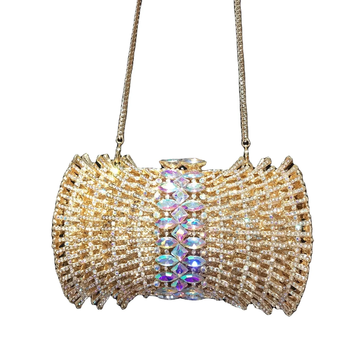 Shiny Crystal Handbags Hollow Rhinestone Bridal Wedding Party Purse Metal Clutch Evening Bags
Shiny Crystal Handbags Hollow Rhinestone Bridal Wedding Party Purse Metal Clutch Evening Bags
