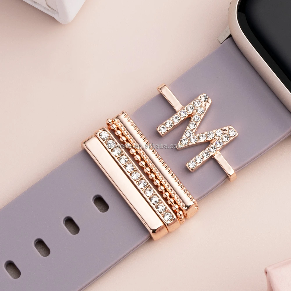 Handodo 5 Pieces/set Metal Decorative Ring Loops for Apple Watch Series 7 / 6 /5/4/3/2/1 Band Silicone Strap
Handodo 5 Pieces/set Metal Decorative Ring Loops for Apple Watch Series 7 / 6 /5/4/3/2/1 Band Silicone Strap