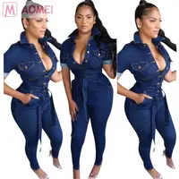 W5020 fashion sexy turn-down collar solid color button up sexy mujer jeans women trendy jumpsuit
W5020 fashion sexy turn-down collar solid color button up sexy mujer jeans women trendy jumpsuit