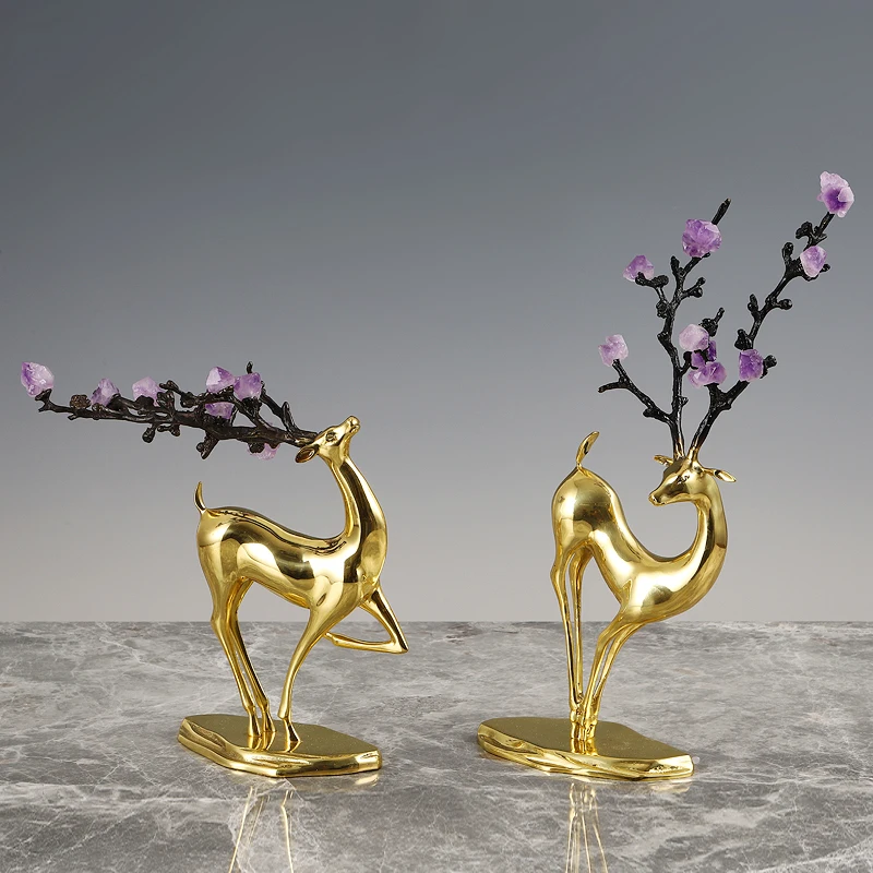 Modern Light Luxury Furniture Home Decoration Brass Crafts Simulated Sika Deer Ornaments, Plating
Modern Light Luxury Furniture Home Decoration Brass Crafts Simulated Sika Deer Ornaments, Plating