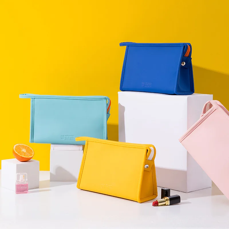 Korean Portable Travel Cosmetic Bags Women PU Leather Makeup Brush Bag Waterproof Make Up Pouch with Zipper, Yellow,pink,red,light blue,deep blue
Korean Portable Travel Cosmetic Bags Women PU Leather Makeup Brush Bag Waterproof Make Up Pouch with Zipper, Yellow,pink,red,light blue,deep blue