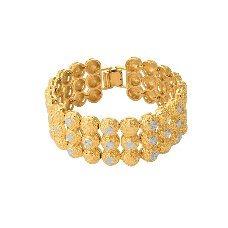 JXX SSL-22-25N Factory Jewelry 24K Gold Plated Chain Link Wide Bracelet Women Gold Plated Round Bread Bracelet, 24k gold color plated 
JXX SSL-22-25N Factory Jewelry 24K Gold Plated Chain Link Wide Bracelet Women Gold Plated Round Bread Bracelet, 24k gold color plated