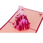 OEM Luxury Wedding Invitation Card Pop Up Laser Cut Greeting Card
