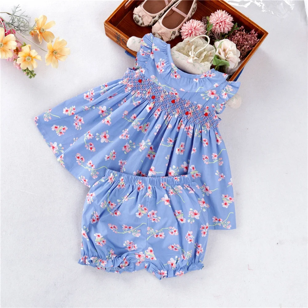 C07768 summer kids clothes infant toddler baby clothing sets girls smocked dress cotton children outfit
C07768 summer kids clothes infant toddler baby clothing sets girls smocked dress cotton children outfit