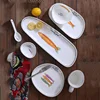 Lovely Fish High Quality Tableware round ceramic dishes porcelain soup plate