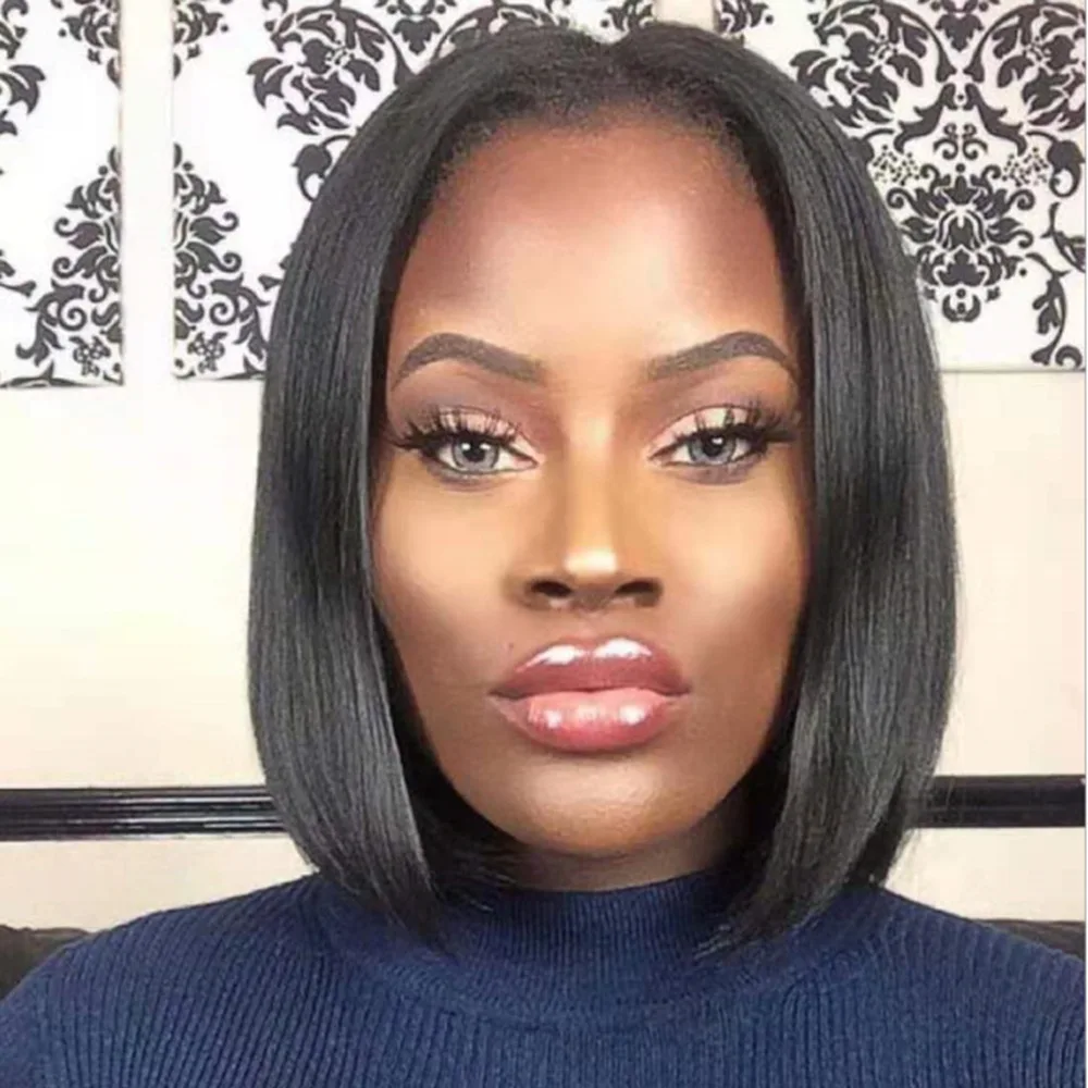 Factory wholesale Handwoven Woman4x4 Front Lace Modified Face Short Straight Hair Real human Hair Wig Headgear
Factory wholesale Handwoven Woman4x4 Front Lace Modified Face Short Straight Hair Real human Hair Wig Headgear