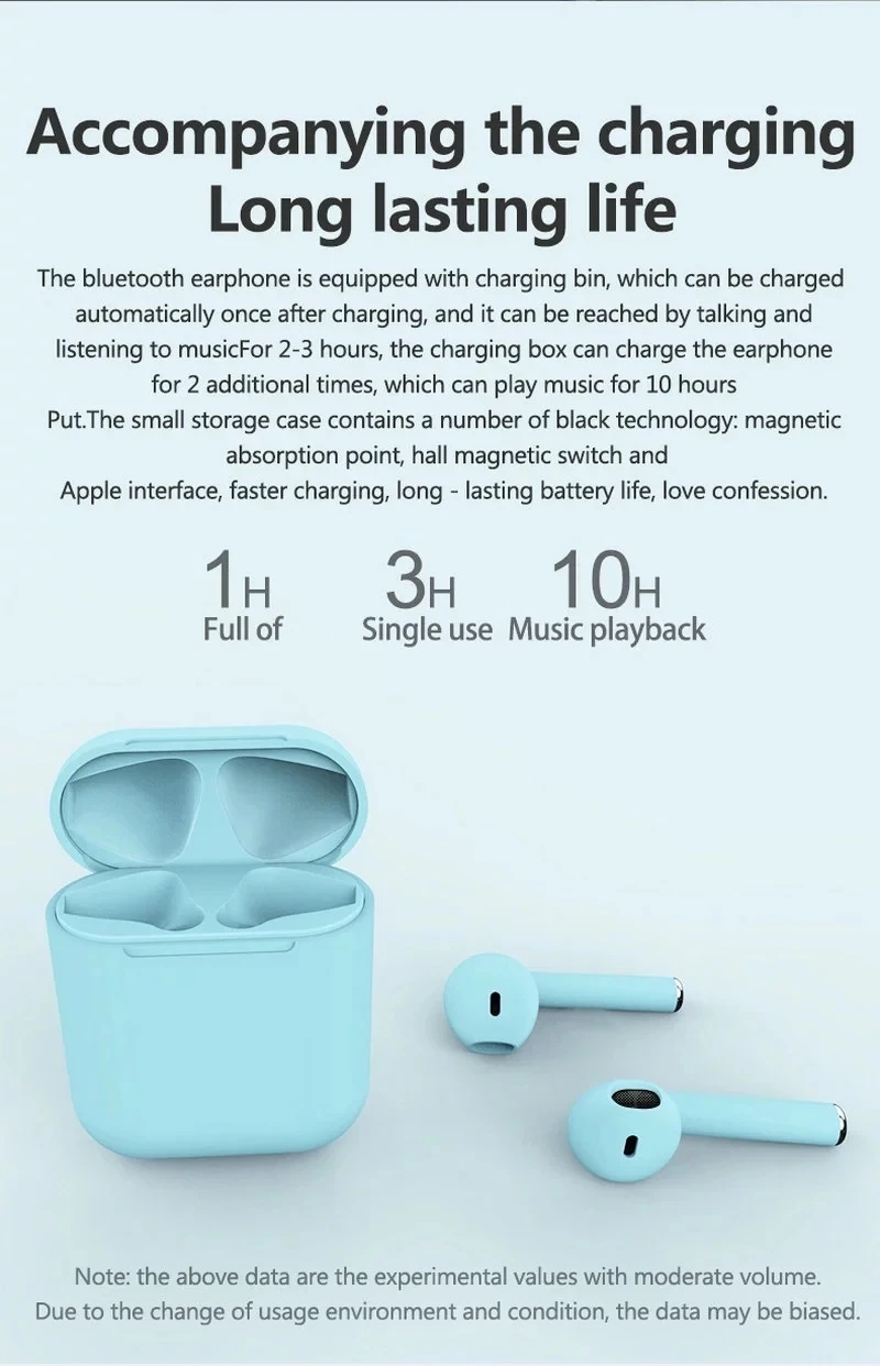 OEM Colorful TWS i12 inpods 12 Wireless earphones HIFI sports Tws earbuds - ANKUX.COM
