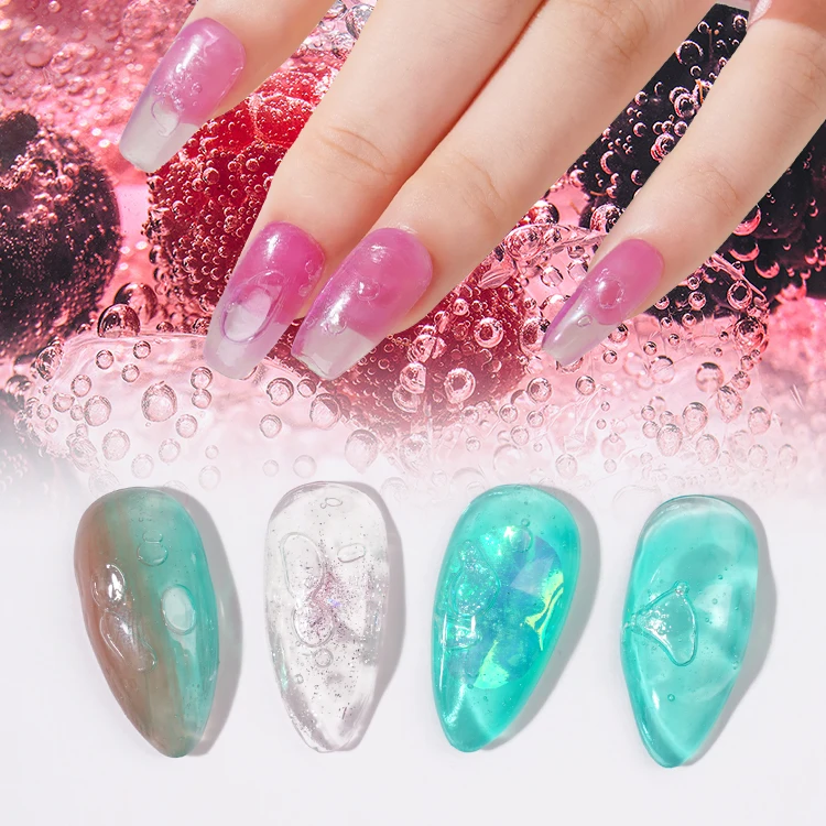 Bubble Nail Gel Nail Art Gel Polish For French Tip Manicure OEM Logo UV LED Nail Gel Polish
Bubble Nail Gel Nail Art Gel Polish For French Tip Manicure OEM Logo UV LED Nail Gel Polish