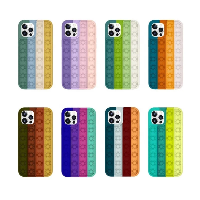 Creative Design Push Pops Bubble Fidget Toys 3D Silicon Relieve Stress Mobile Phone Case for iPhone 11 12 Pro, Multi colors
Creative Design Push Pops Bubble Fidget Toys 3D Silicon Relieve Stress Mobile Phone Case for iPhone 11 12 Pro, Multi colors
