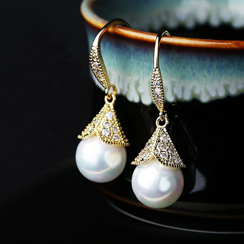 Wholesale fashion cubic zirconia jewelry unique drop pearl earrings for women 2019 Special Occasion Wedding Anniversary Jewelry
Wholesale fashion cubic zirconia jewelry unique drop pearl earrings for women 2019 Special Occasion Wedding Anniversary Jewelry