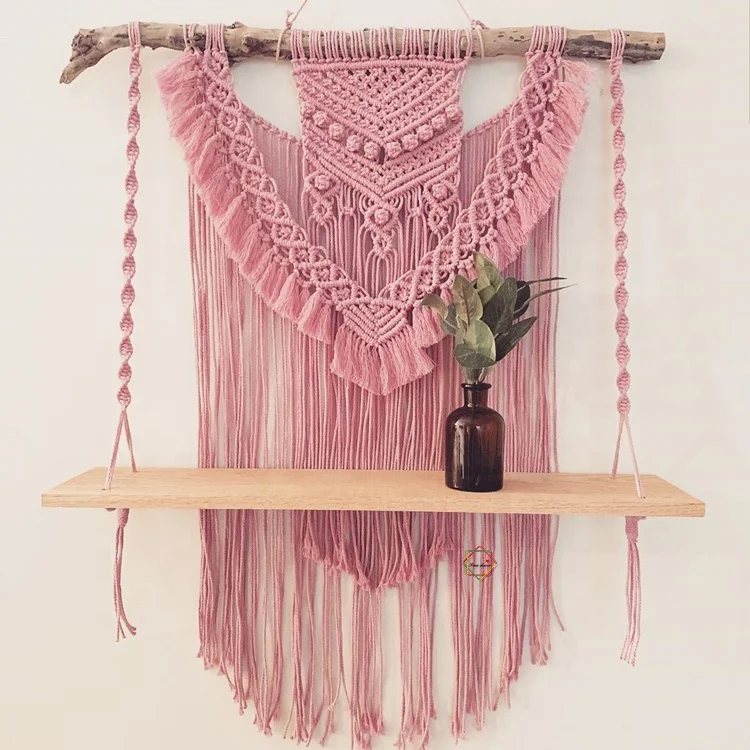 pink macrame wall hanging macrame plant hangers with shelf macrame rustic shelf, Different colors
pink macrame wall hanging macrame plant hangers with shelf macrame rustic shelf, Different colors