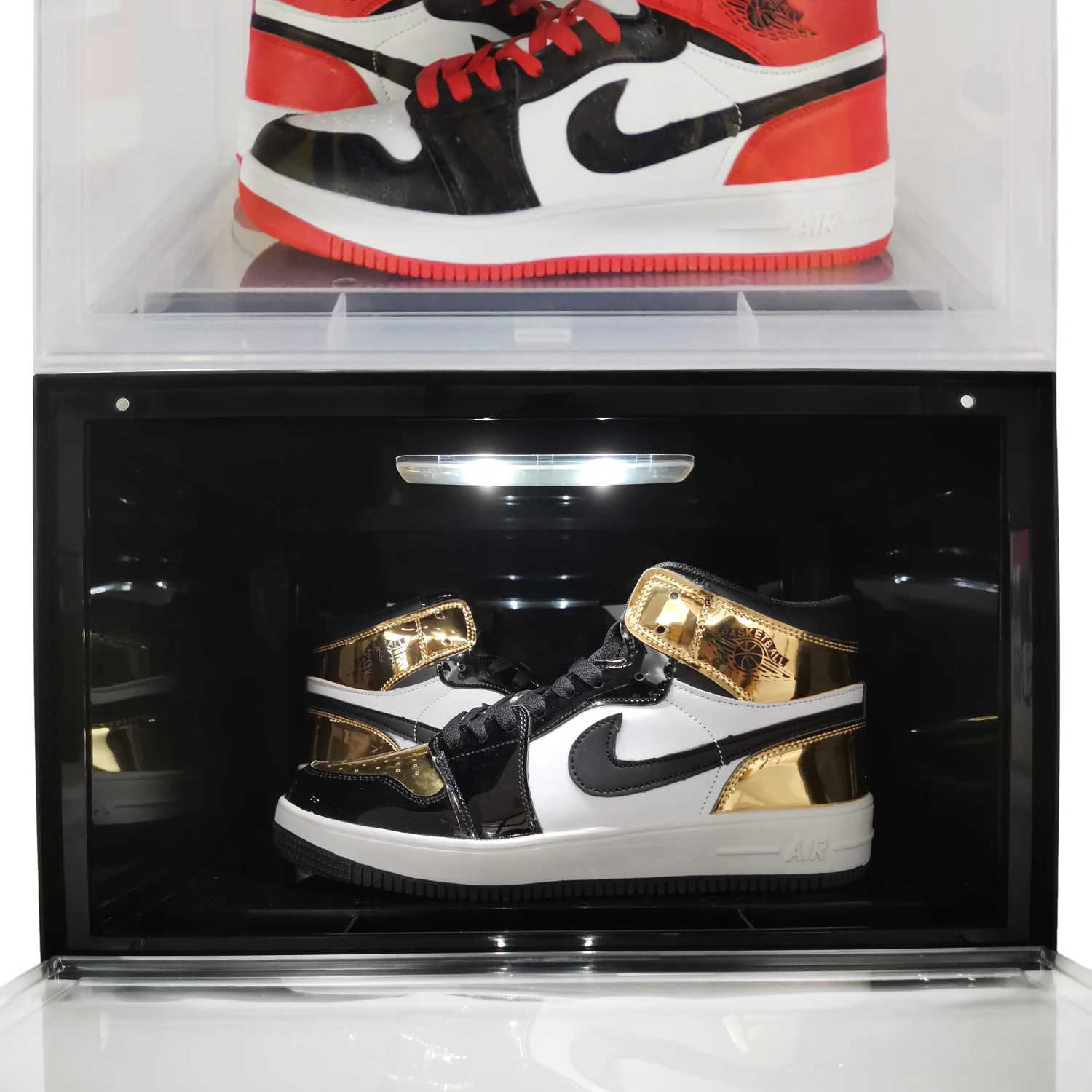 Free Sample! 2021 new design led shoe box sneakers box with light, Transparent, black
Free Sample! 2021 new design led shoe box sneakers box with light, Transparent, black