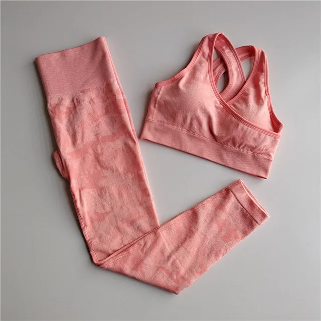 Women seamless camouflage yoga set fitness clothing sports wear gym leggings padded bra sports suits
Women seamless camouflage yoga set fitness clothing sports wear gym leggings padded bra sports suits