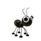 Cute metal iron home garden decorative black color ant ornaments